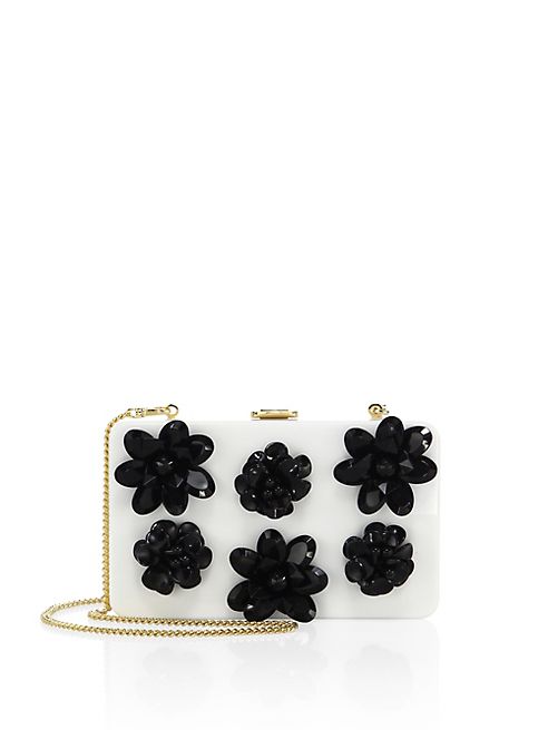 Prada - Flower Plexi Chain Clutch