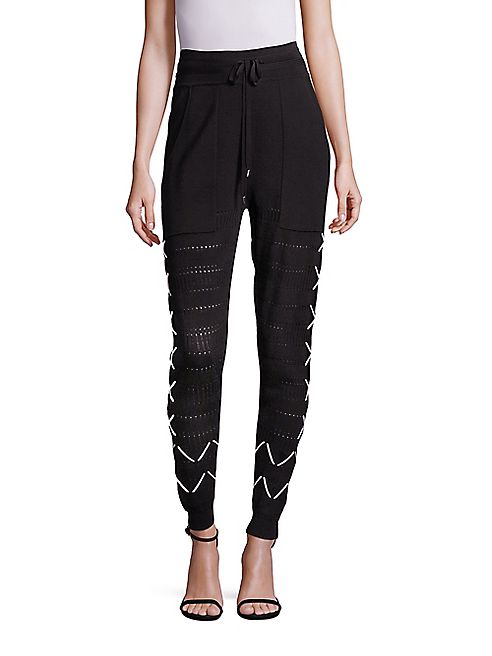 Jonathan Simkhai - Pointelle Knit Jogger Pants