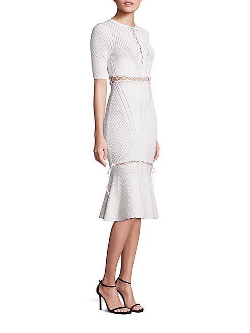 Jonathan Simkhai - Lace-Up Knit Trumpet Dress