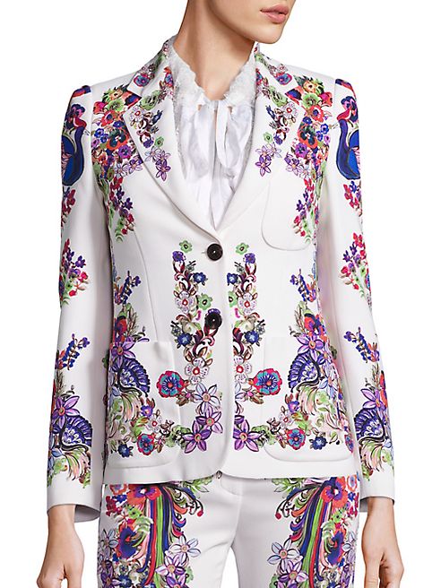 Roberto Cavalli - Silk Cady Printed Blazer