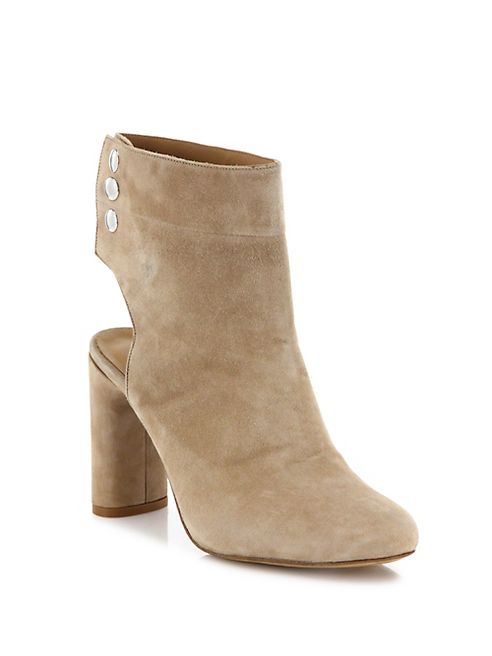 IRO - Matyizi Cutout Suede Block Heel Booties