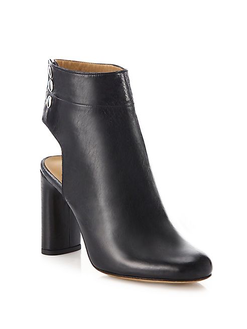 IRO - Matyi Cutout Leather Block-Heel Booties