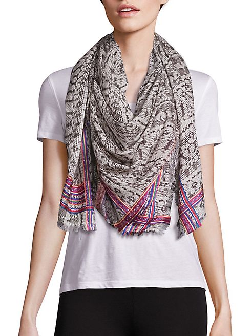 Roberto Cavalli - Python-Print Modal Scarf