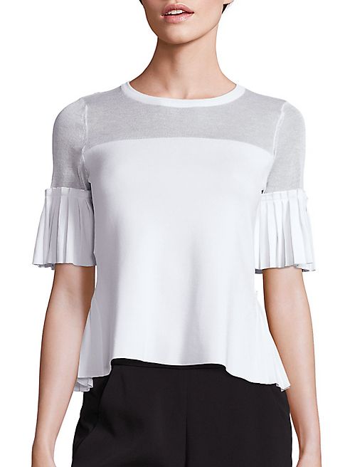 Jonathan Simkhai - Pleated Peplum Top