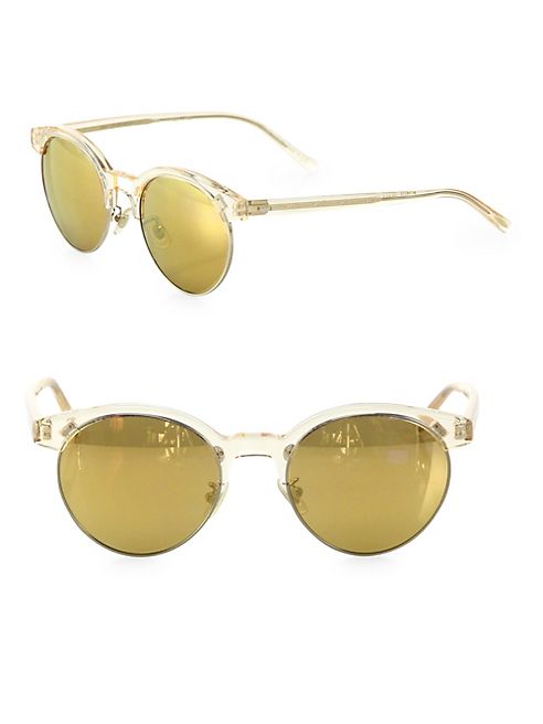 Oliver Peoples - Ezelle 51MM Round Mirrored Sunglasses