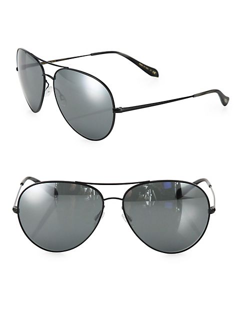 Oliver Peoples - Sayer 63MM Mirrored Aviator Sunglasses