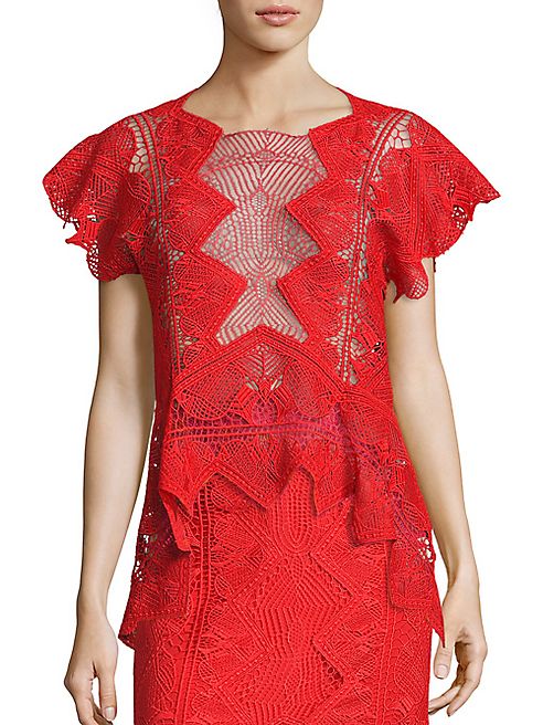 Jonathan Simkhai - Dome Lace Paneled Tee