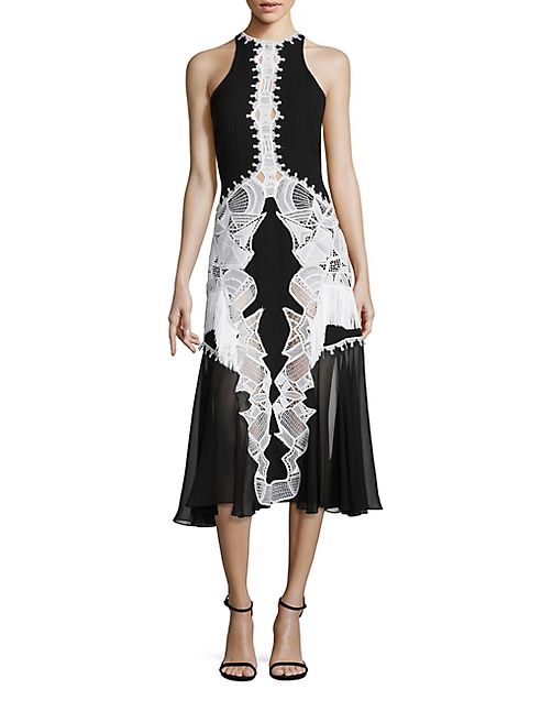 Jonathan Simkhai - Lace Applique Contoured Dress