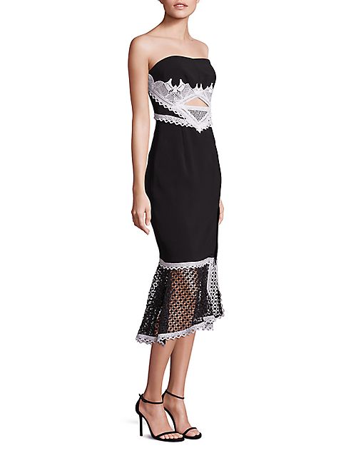 Jonathan Simkhai - Lace Applique Strapless Dress