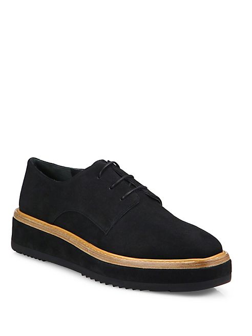 Vince - Tanner Suede Double Platform Oxfords