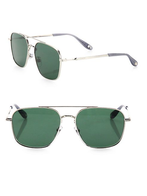 Givenchy - 58MM Metal Navigator Sunglasses