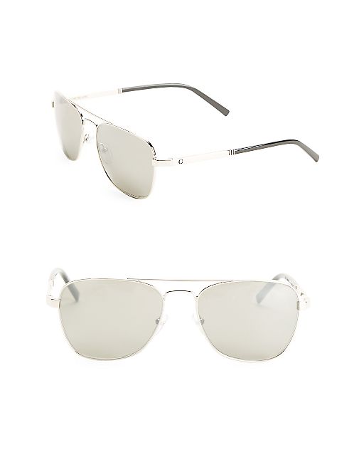 Montblanc - 61MM Metal Aviator Sunglasses