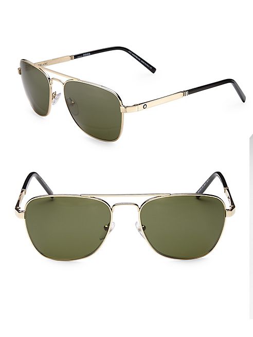 Montblanc - 56MM Aviator Sunglasses