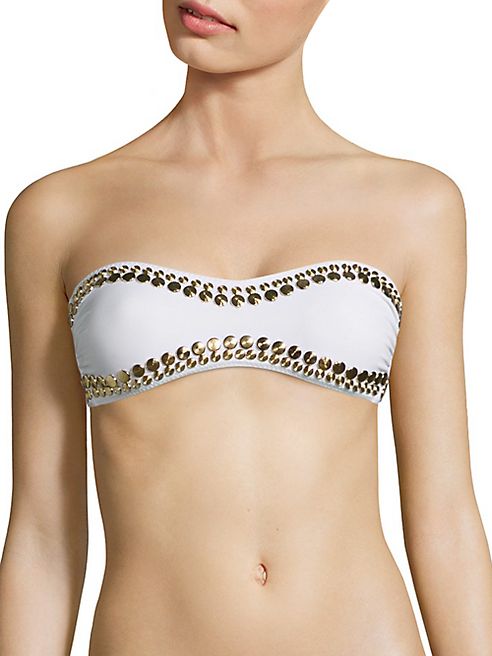 Norma Kamali - Studded Sunglass Bandeau Bikini Top