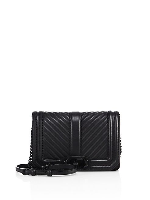 Rebecca Minkoff - Small Love Chevron Quilted Leather Crossbody Bag