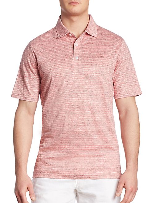 Saks Fifth Avenue Collection - Striped Regular-Fit Polo