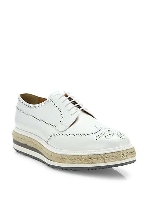 Prada - Leather Wingtip Creepers