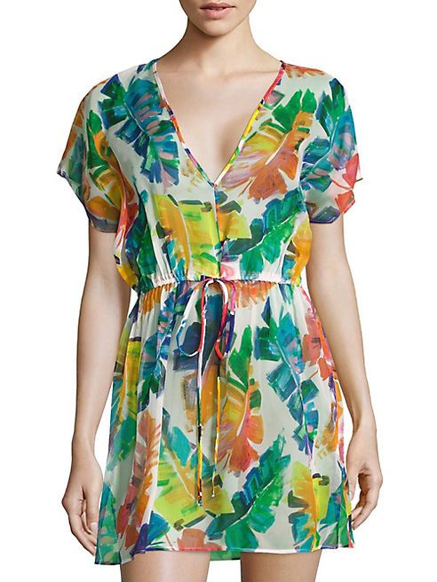 MILLY - Banana Leaf Silk Cover-Up