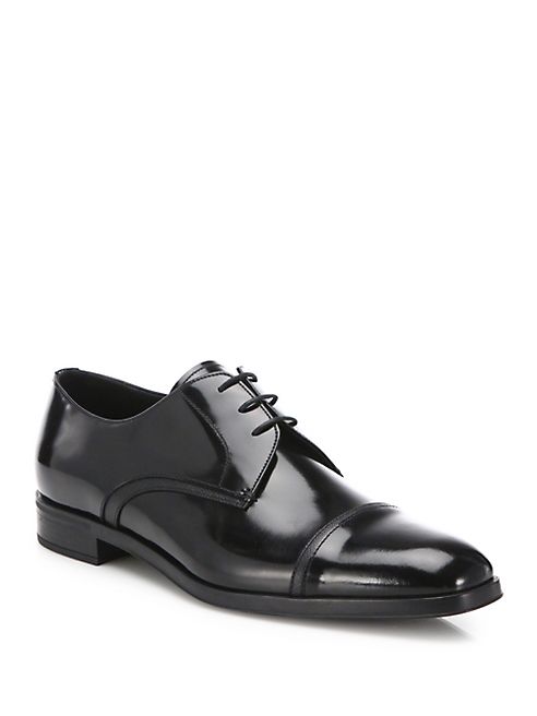 Prada - Cap Toe Leather Oxfords