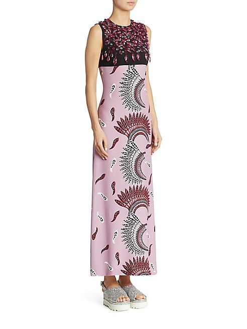 Miu Miu - Embroidered Long Dress