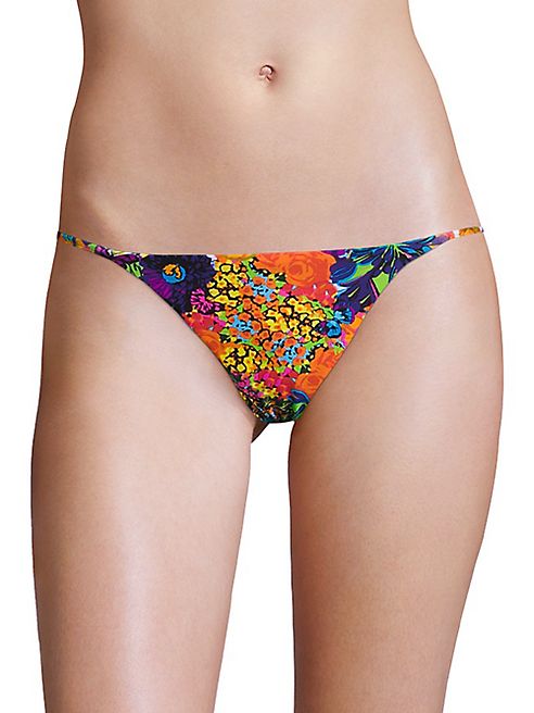 MILLY - Elba Floral Print Bikini Bottom