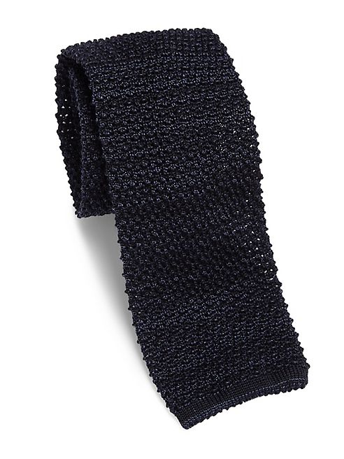 Eidos - Cravatta Wool Blend Knit Skinny Tie