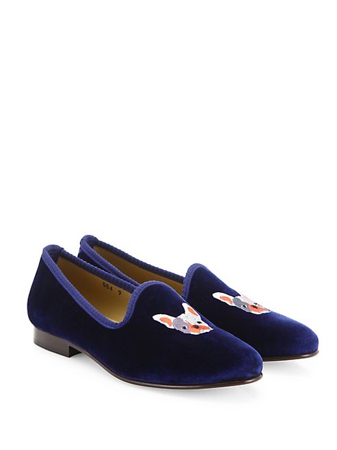 Del Toro - Bulldog Velvet Smoking Loafers