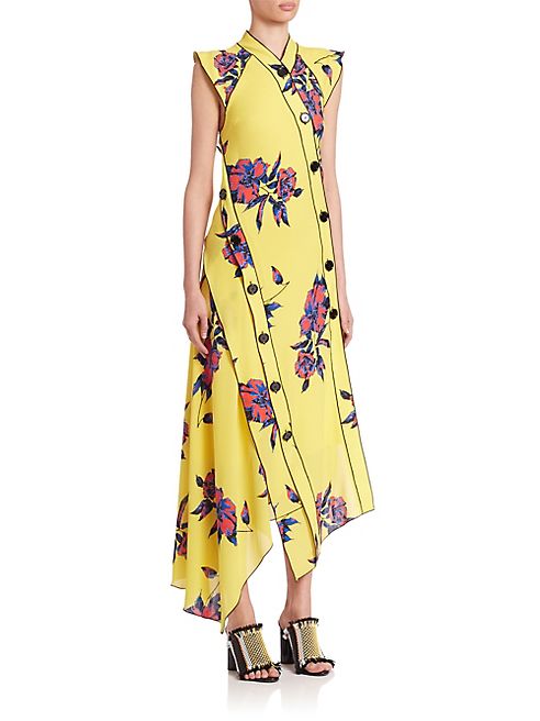 Proenza Schouler - Cap Sleeve Floral Dress