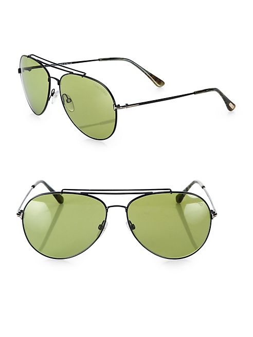 Tom Ford Eyewear - Indiana 60MM Aviator Sunglasses