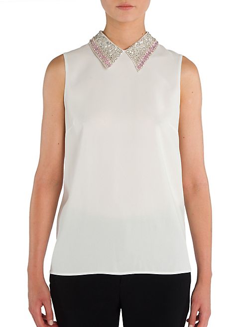 Miu Miu - Sleeveless Embellished Blouse