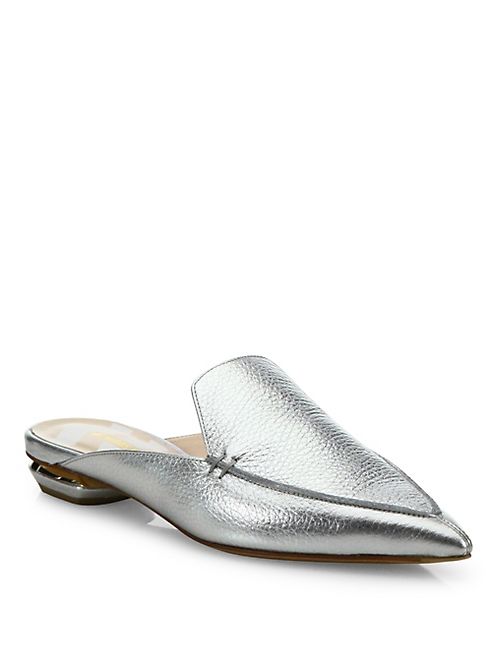 Nicholas Kirkwood - Beya Metallic Leather Flat Mules