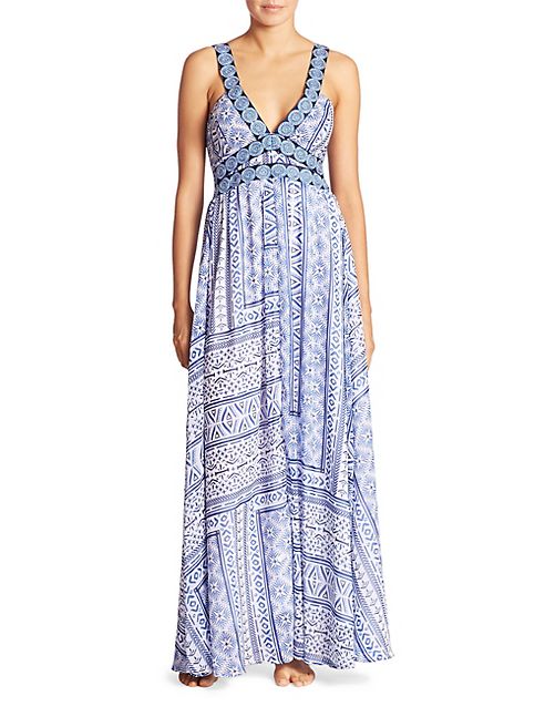 OndadeMar - Miranda Turquish Printed Gown Coverup