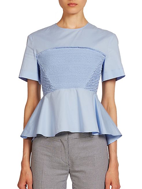 Cédric Charlier - Smocked Peplum Top