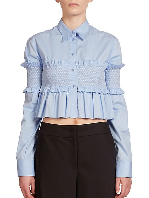 Cédric Charlier - Smocked Cropped Top