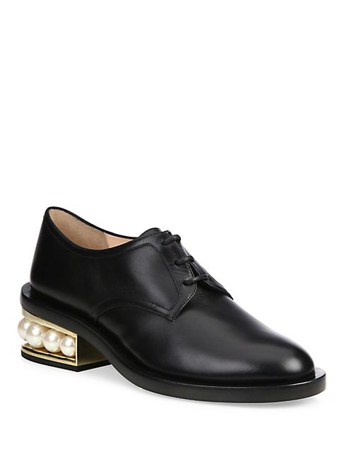 Nicholas Kirkwood - Casai Pearly Heel Leather Oxfords