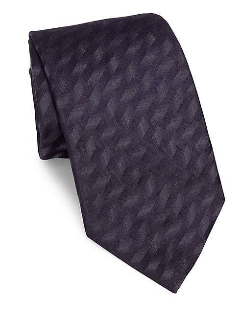 Armani Collezioni - Brushed Metallic Silk Tie