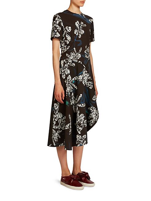 Cédric Charlier - Orchid Printed Dress