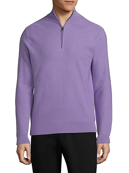 Ralph Lauren - Half Zip Wool Blend Sweater