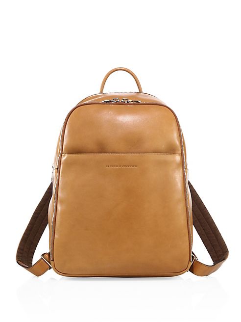 Brunello Cucinelli - Camel Leather Backpack