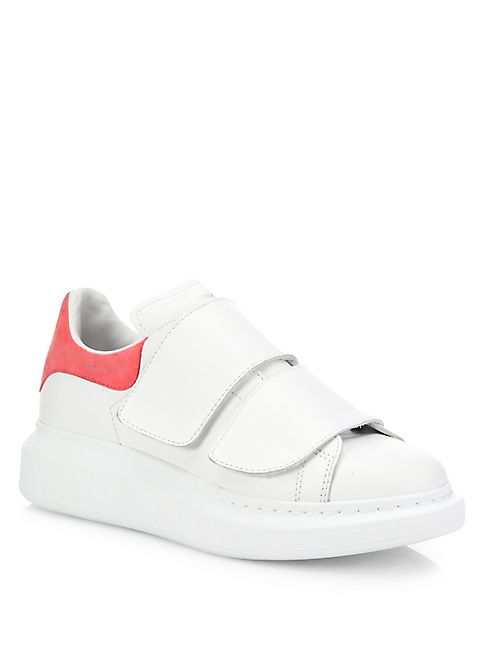 Alexander McQueen - Grip-Tape Leather Platform Sneakers