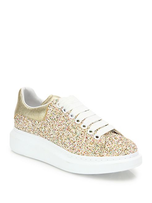 Alexander McQueen - Glitter Platform Sneakers