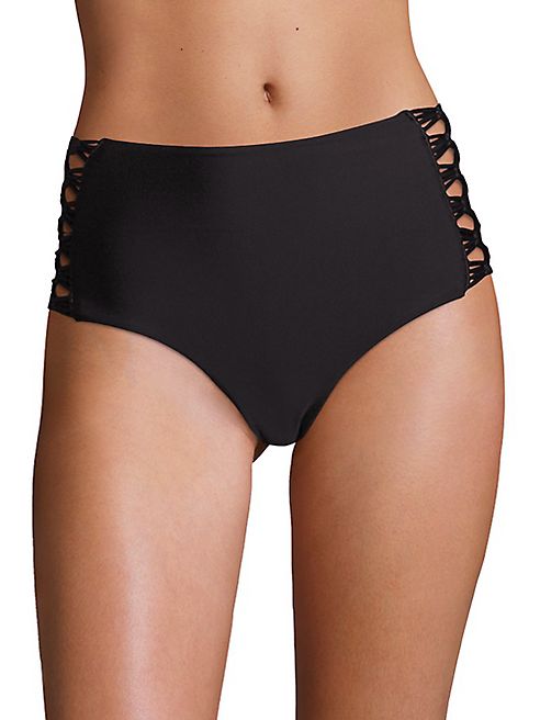 MIKOH SWIMWEAR - Gold Coast High-Waist Bikini Bottom