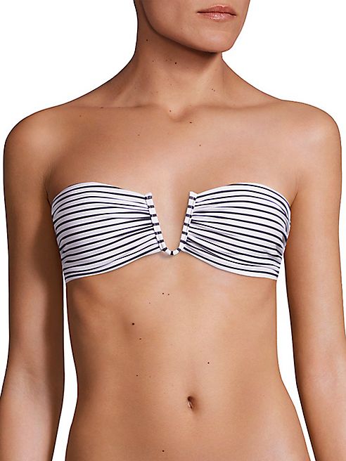 MIKOH SWIMWEAR - Reunion V-Wire Bandeau Bikini Top