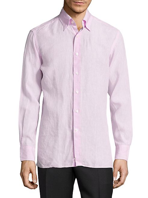 Canali - Regular-Fit Woven Linen Shirt