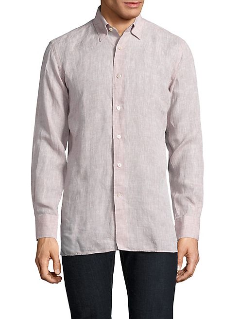 Canali - Long Sleeve Linen Shirt