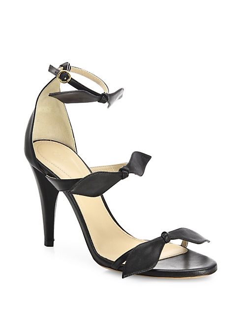 Chloé - Mike Leather Knotted Bow Sandals