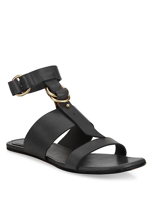 Chloé - Kingsley   Leather Flat Sandals