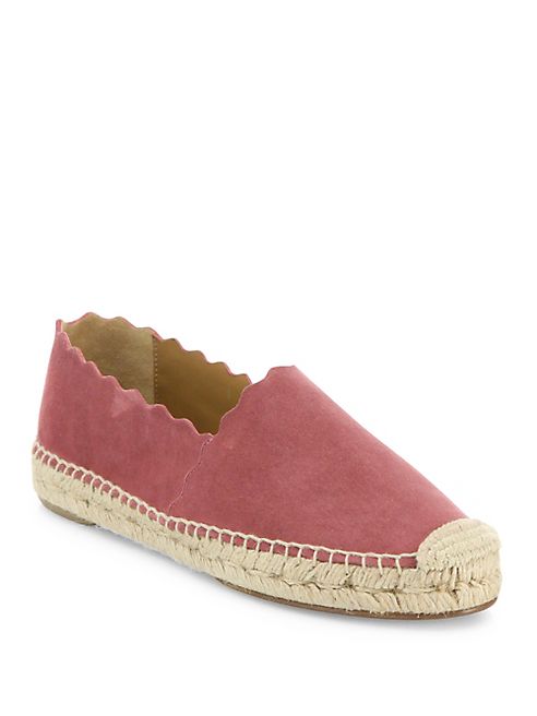 Chloé - Lauren Scalloped Suede Espadrilles