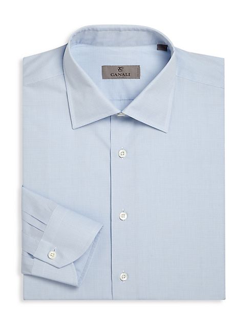 Canali - Regular-Fit Micro Dotted Dress Shirt