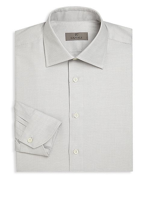 Canali - Regular-Fit Micro Pattern Shirt